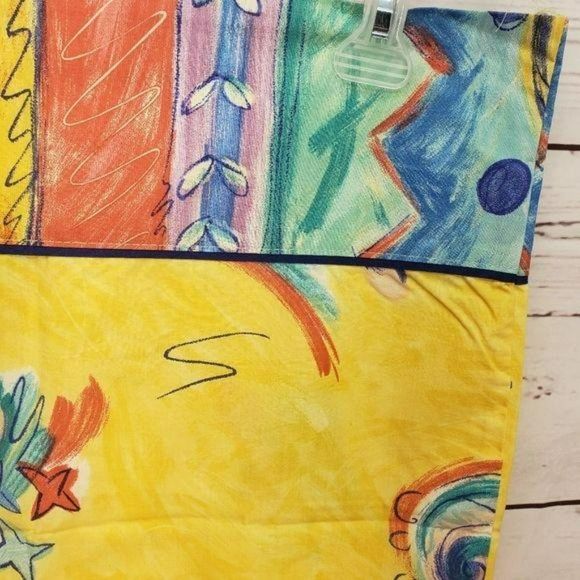 Abstract Yellow 2 Piece king vtg New Pillowcases - Picture 8 of 11